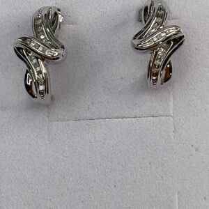 925 Sterling Silver Elegant Diamond Knot Earrings From Kay Jeweler